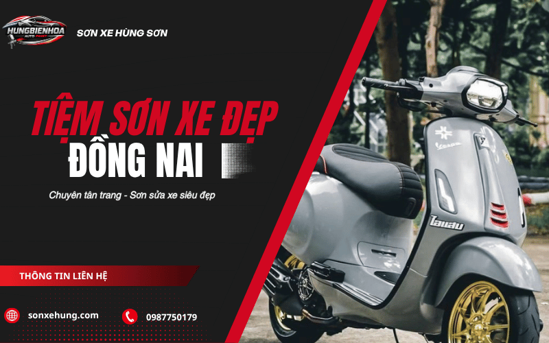 Tiệm sơn xe đẹp Đồng Nai - Sơn xe Trảng Dài Biên Hòa tân trang đẹp